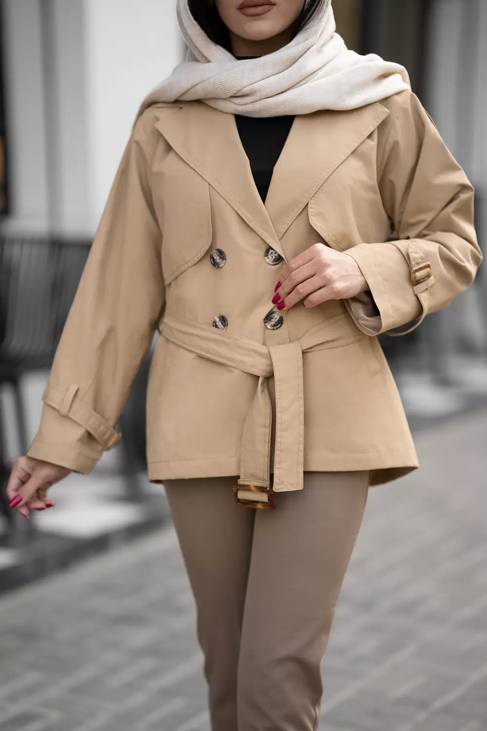 ترنچ کت کتان زارا زنانه