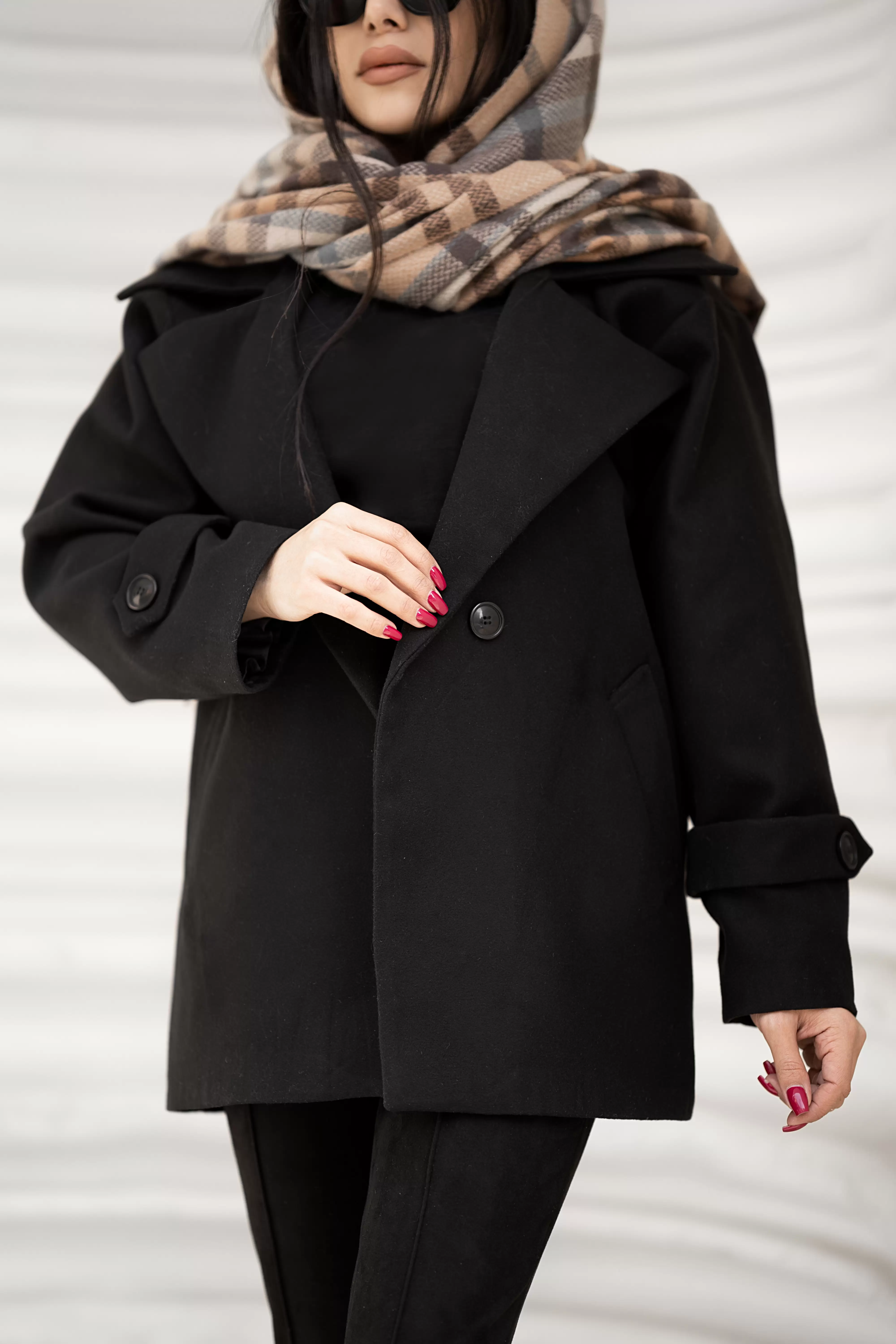 پالتو فوتر مشکی زنانه